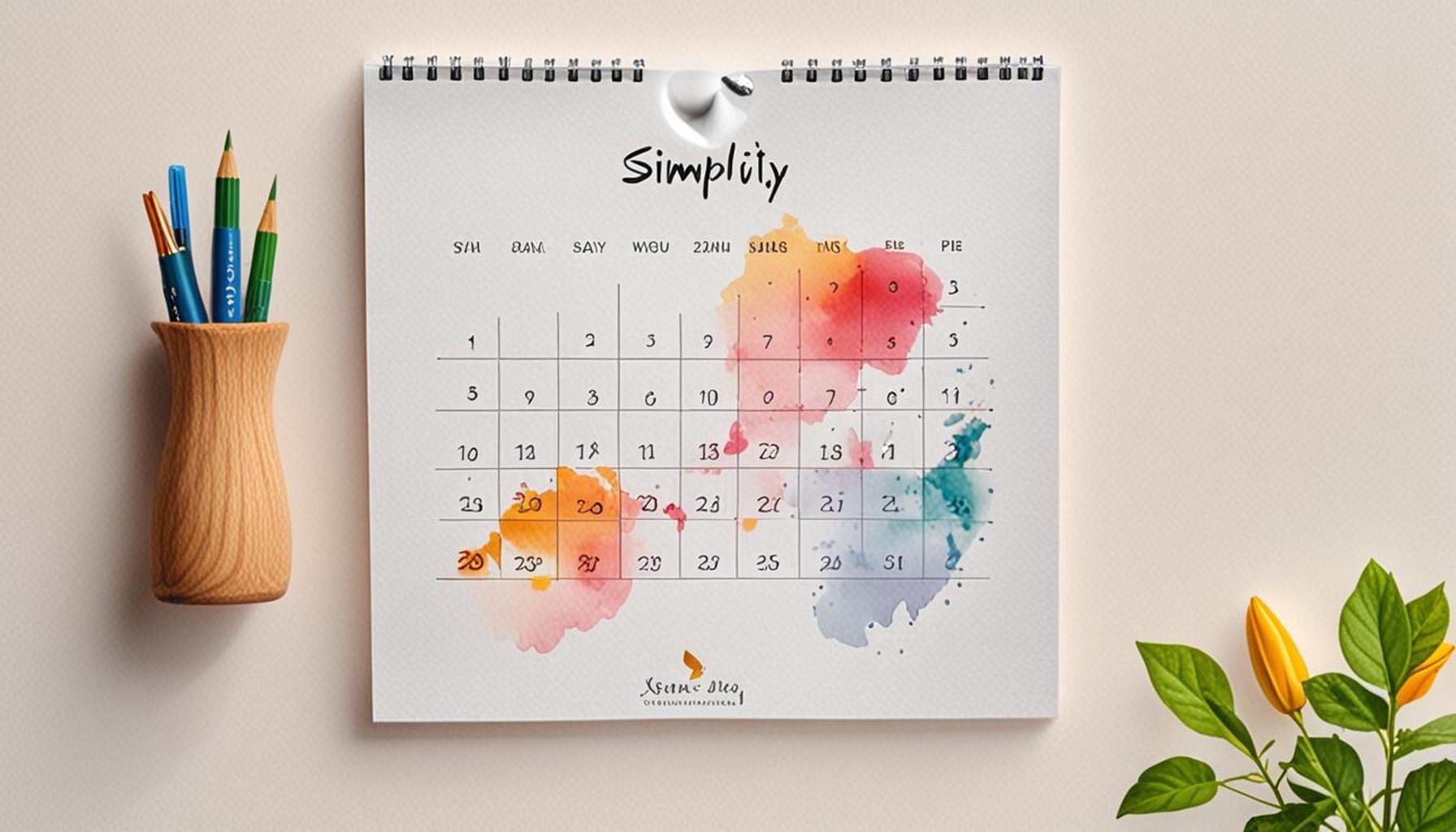 Simplicity and Clarity: Creating a Minimalist Calendar to Maximize Productivity